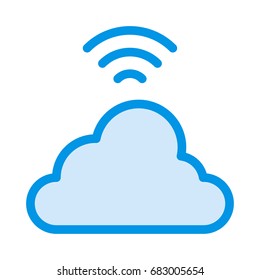 Cloud wifi icon