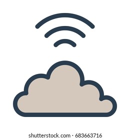 Cloud wifi icon