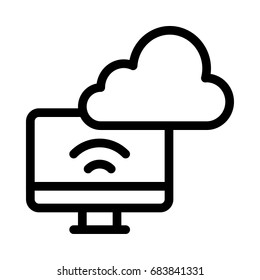 Cloud wifi icon