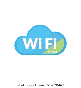 Cloud WiFi icon is basic vector icon