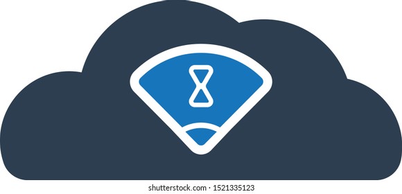 Cloud WiFi Icon. Rainbow Icon