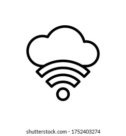 Cloud, wi-fi icon. Simple line, outline vector elements of internet storage icons for ui and ux, website or mobile application
