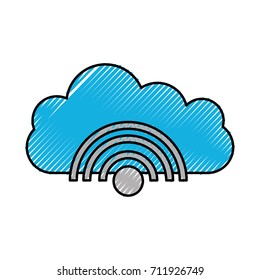 cloud wifi signal internet connection web icon
