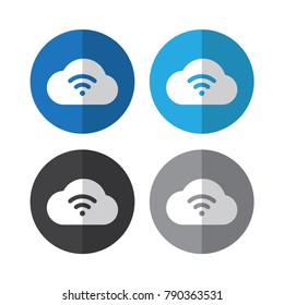 
Cloud WiFi symbol, icons, vector. Illustration.