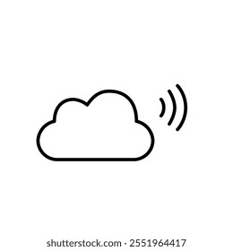 Cloud and wifi symbol. Seamless access to cloud-based services via wireless connectivity. Pixel perfect vector icon