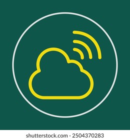 Cloud wifi trendy icon neat abstract vector illustration colorful artwork beautiful design.eps