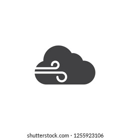 Cloud and wind blow vector icon. filled flat sign for mobile concept and web design. Windy weather simple solid icon. Symbol, logo illustration. Pixel perfect vector graphics