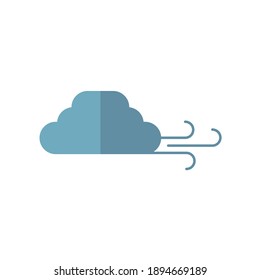 Cloud with wind design, Weather sky nature climate cloudy season and meteorology theme Vector illustration