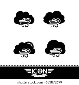 cloud with wind icon