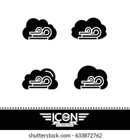 cloud with wind icon