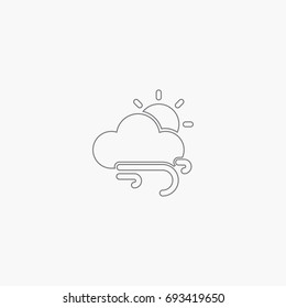 cloud and wind icon