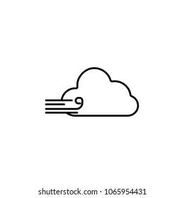 a cloud with a wind icon. Element of simple icon for websites, web design, mobile app, info graphics. Thin line icon for website design and development, app development  on white background