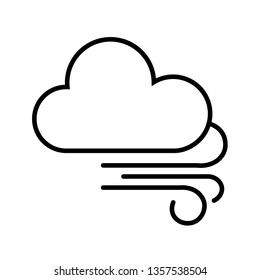 Cloud and Wind Icon Vector