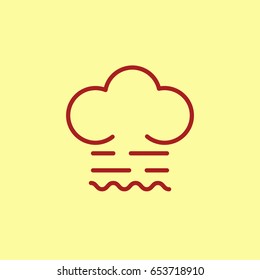 Cloud wind icon vector