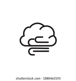 Cloud and wind icon. Weather and seasons icons, outline style. Vector