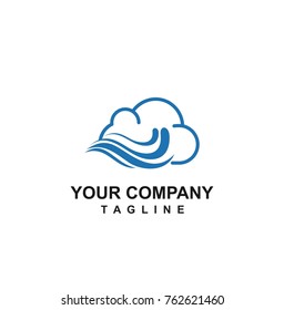 cloud wind water icon