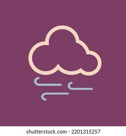 Cloud with winds below it