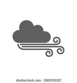 Cloud with windy icon vector. Symbol for your web site design, logo, app, UI. Vector illustration, EPS