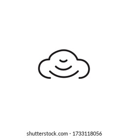 Cloud wireless network icon. Internet signal sign. IoT concept.
