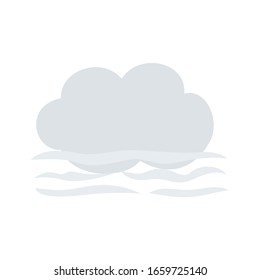 cloud wit a fog. Isolated vector illustration