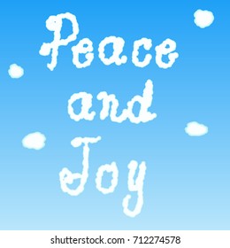Cloud words - peace and joy