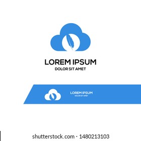 Cloud writer logo template eps 10