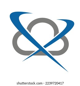 Cloud x swoosh logo template