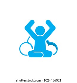 Cloud Yoga Logo Icon Design