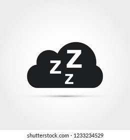 Cloud with zzz sign - sleep concept