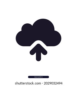 cloud_upload icon. Mobile Sign and symbol Vector icons. Simple set of outline symbols, graphic design elements. eps10