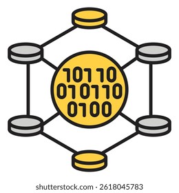 Cloud-Based Data Lake vector Icon design