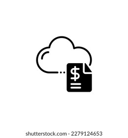 Cloud-based invoicing and billing icon