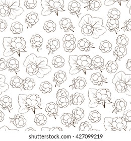 Cloudberry. Background, wallpaper, seamless. Sketch. monochromatic