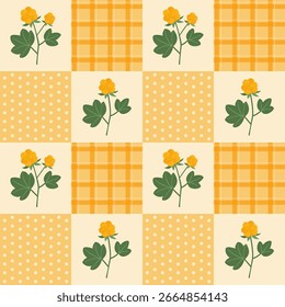 Cloudberry faux quilt patrón sin fisuras.