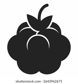 Cloudberry Silhouette icon on white background