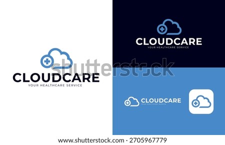 Cloudcare Logo Design – Healthcare and Cloud Technology Brand Symbol