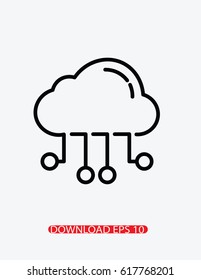 Cloud-computing icon, Vector