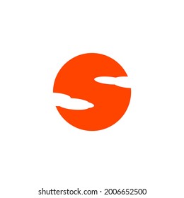 Cloud-covered sun logo forming the initials S