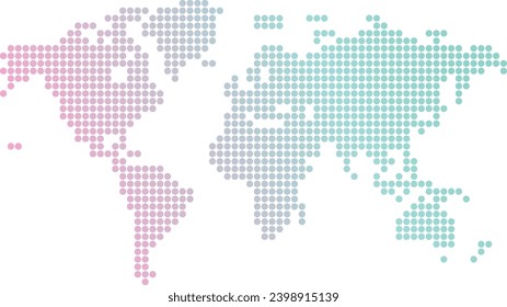 cloude circle world map , Dotted world map