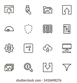 Cloude services ine icon set. Collection of high quality black outline logo for web site design and mobile apps. Vector illustration on a white background