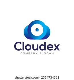 Cloudex Cloud Server company logo design