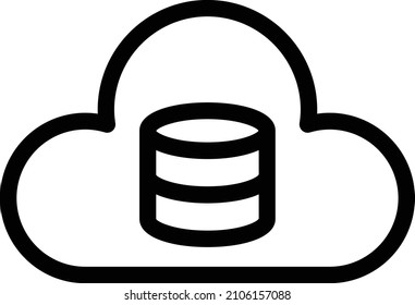 cloudIcon isolated on white background. Vector illustration. Eps10. Vector icon for website design and app