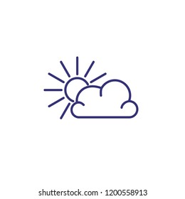 Cloudiness line icon. Weather, nature, environment. Weather concept. Vector illustration can be used for topics like environment, ecology, weather forecast 