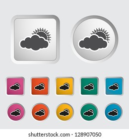 Cloudiness single icon. Vector illustration.