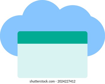 Clouding Flat Vector Icon Design
