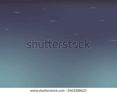 Cloudless night sky with shining stars. Vector illustration.