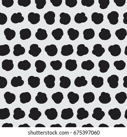 Cloud-like popcorn shapes seamless vector pattern. Decorative repeated background for print, textile, t-shirt, fabric, wallpaper, card, poster, home decor, packaging, wrapping, or web use.