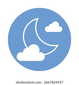 Ícone CloudMoon Vetor que pode facilmente modificar ou editar
