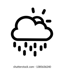Cloud,rain, sun simple icon logo