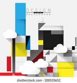 Clouds and Abstract Pattern Background